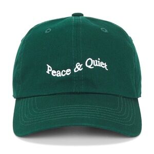 Peace & Quiet Green Baseball Cap